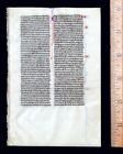 C  1240-50ad Medieval Manuscript Bible Leaf  Mark- W  Original Widow s Mite Coin