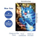 Postcards Set For Postcrossing And Swap  Blue Cats By Irina Zeniyk Set  14