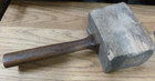 Old - Antique   Square Head Wooden Carpenter Mallet 12    Long - See Pictures