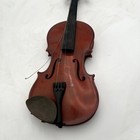Vintage 4 4 Violin Fiddle Brown Wood Instrument Repair Missing Strings For Parts