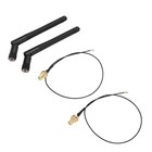 2pcs 2 4ghz Antenna Rp-sma Male   Pci U fl Ipx To Rp Sma Male Pigtail Cable Wifi