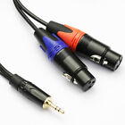 1 8 Trs Male To Dual Xlr Female Microphones Stereo Splitter Y Cable Adapter