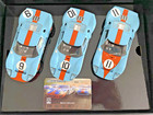 Scalextric C3896a 1968 Gulf Ford Gt40 Legends Triple Pack Dpr 1 32 Slot Cars New
