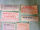 46 Different Vintage Pharmacy Medicine Apothecary Bottle Labels Poisons Etc 
