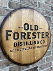 Authentic Old Forester Bourbon Barrel Head 21   - Carved
