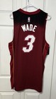 Dwayne Wade Authentic Adidas Miami Heat  Geometric Jersey Size Xl Stitched Nwt