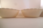 Vintage Macbeth Evans Chinex Classic Flower Glass Pair Of Cereal Bowls
