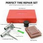 57pcs Car Tire Repair Tool Kit Heavy Duty Flat Tire Repair Kits Plug Patch Truck