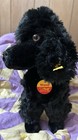 Steiff Plush    mopsy    Black Poodle Tag And Ear Button New