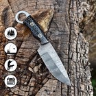 8  Custom Hand Made Forged Damascus Steel Fix Blade Hunting Skinner Knife Edc