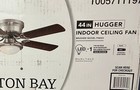Hampton Bay Hugger 44 In  Led Indoor Brushed Nickel Ceiling Fan With Light Kit