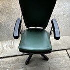 Green Barber dentist Chair With Headrest And Armrests