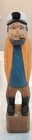 Vintage Hand Carved Wooden Tall Sailor Captain Fisherman Figures Folk Art 