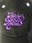 Taylor Scott Band Black   Purple Adjustable Strap Baseball Cap Hat Nice Shape  