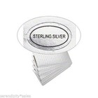 100 Peel Off Adhesive Labels Tags   Oval 1 2  X 5 16  Marked  sterling Silver 