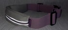 Fitkicks Adjustable Money Phone Belt Reflective For Run Exercising Purple gray