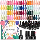 30 Pcs Gel Nail Polish  24 Colors Soak Off Gel Nail Polish Set Pink Blue With