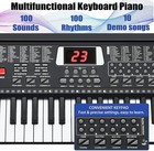 61 Key Electronic Keyboard Piano Portable Beginner Music Instrument With Mic