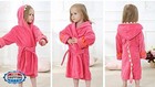 C-young Kids Bath Robe Toddler Cotton Towel Animal Dinosaur Hooded Bathrobe  