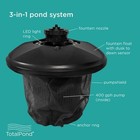 Totalpond 71927 400-gph Floating Fountain Dusk-to-dawn Sensor W led White Lights