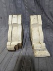 2  Antique Shabby Victorian Wood Corbels Gingerbread Vtg Old Chic Architectural 