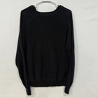 Calvin Klein Sweater Men M Black Ribbed Knit V-neck Long Sleeve Pullover