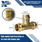 5 Pcs  3 4  X 3 4  X 3 4  Press Tee  Nsf Certified