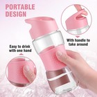 Clear Kids Water Bottle With Straw Cap 12 Oz Portable Leak-proof Tritan Small   