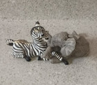 The Herd Stars And Stripes Elephant   Zebra Figurine By Martha Carey 3401
