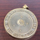 1970s Vtg Bronze Zodiac Sign Encased Medallion Gemini May 22- June 21 Astrology