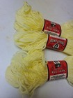 Vtg Aunt Lydia s Heavy Rug Yarn Lt Yellow 3 Skeins 60 Yards