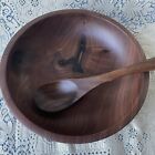 Handmade  turned  Wooden 12    Bowl  Walnut  Polished  Food Safe Finish   Spoon
