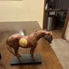 Lot Of 3 Collectible Painted Horse Figurines On Display Bases