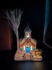 Vintage 2001 Avon Holiday Splendor Fiber Optic Battery Or Plug In Church Manger 