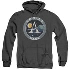 Nasa Apollo Mission Patch Mens Heather Hoodie Black Officially Licensed