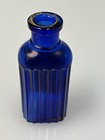 Antique Homers Corn Cure Blue Glass Apothecary Bottle - Rare Collectible Ribbed