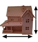 Nib Wooden Craft Assembly Miniatures Dollhouse Set furniture Inc  883 Scale 1 48