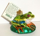 Red-eyed Tree Frog - Old World Christmas Blown Glass Ornament New W tag 12632