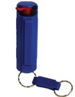 Blue Hard Case Survivor Pepper Spray Security Self Defense Lady Safety Keychain