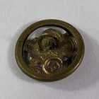 Antique Brass Picture Button Chinese Tumbler Chinese Symbols Vintage