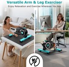 Under Desk Bike Pedal Exerciser 16 Magnetic Mini Exercise Bike Arm Leg Workout