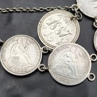 Antique Lot Of 10 Silver Dime Love Tokens Jewelry 1870s-1880s     