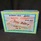 Vintage Louis Marx Toy Soldiers Carry All Boot Camp Toy Action Play Set   4645