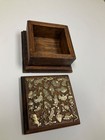Vintage Hand Made Wooden Trinket Box