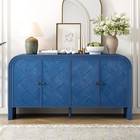 Sideboard Buffet Server Organizer Storage Cabinet With 4 Doors For Living Room