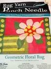 Needle Punch Yarn Rug Kit Geometric Floral Large 27  X 20  Mcg Textiles   Needle