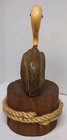 Vtg Wood Pelican Hand Carved