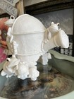 Unpainted Ceramic Bisque Teapot Designed As A Toad House Or Fairy House Vintage