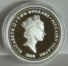 2010 Pitcairn Islands  2 Siberian Tiger 1 Oz  999 Silver Coin W  Paw Print Box