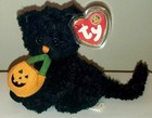 Ty Beanie Baby - Jinxed The Black Cat  bbom October 2007  5 5  New Mwmts